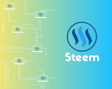 Blockchain Steem teknoloji ağ arka plan toplama