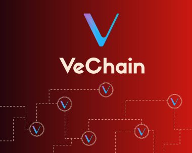 Vechain cryptocurrency teknoloji blockchain arka plan