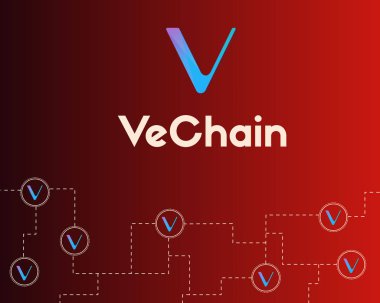 Vechain cryptocurrency teknoloji blockchain arka plan
