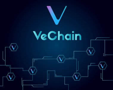 Vechain cryptocurrency blockchain iş kavramı arka plan