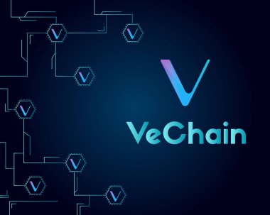 Vechain cryptocurrency blockchain iş kavramı arka plan