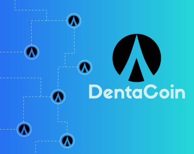 Dentacoin blockchain teknoloji dünya tarzı arka plan