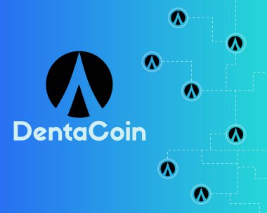 Dentacoin blockchain teknoloji dünya tarzı arka plan
