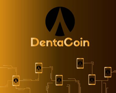 Dentacoin bağlı blockchain stili arka plan