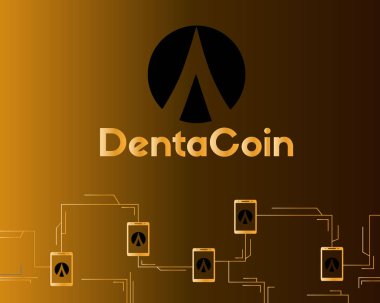 Dentacoin bağlı blockchain stili arka plan
