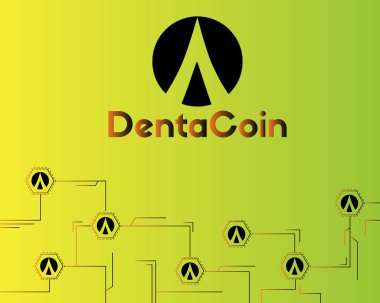 Dentacoin blockchain devre ağ tarzı arka plan