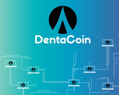 Stil arka plan ağ Dentacoin blockchain devre