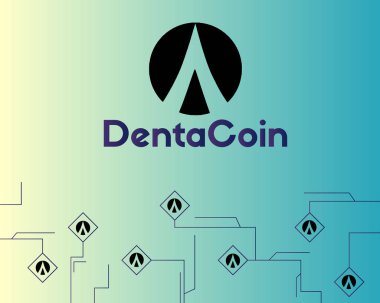 Dentacoin blockchain dijital ödeme stili arka plan