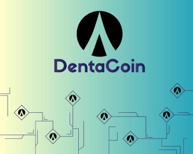 Dentacoin blockchain dijital ödeme stili arka plan