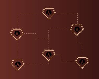 Dentacoin blockchain kavram teknoloji stili arka plan