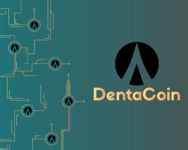 Dentacoin blockchain devre stili arka plan