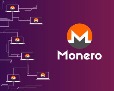 Cryptocurrency monero ağ arka plan toplama
