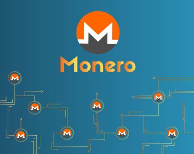 Cryptocurrency monero devre kavramı arka plan toplama