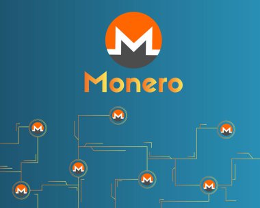 Cryptocurrency monero devre kavramı arka plan toplama