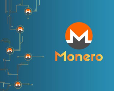 Cryptocurrency monero devre kavramı arka plan toplama