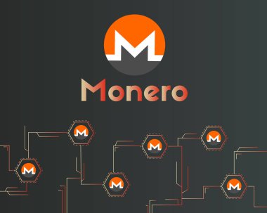 Cryptocurrency monero ağ teknolojisi arka plan toplama