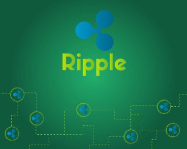 Cryptocurrency blockchain teknoloji stili arka plan dalgalanma