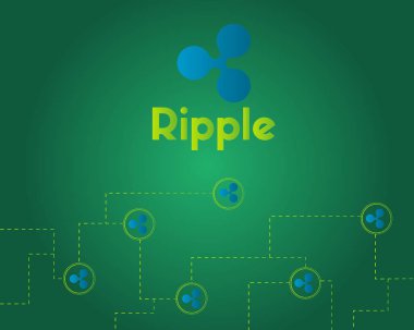 Cryptocurrency blockchain teknoloji stili arka plan dalgalanma
