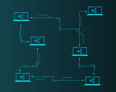Cryptocurrency stil arka plan ağ dalgalanma