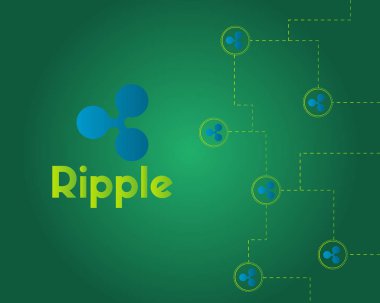 Cryptocurrency blockchain teknoloji stili arka plan dalgalanma