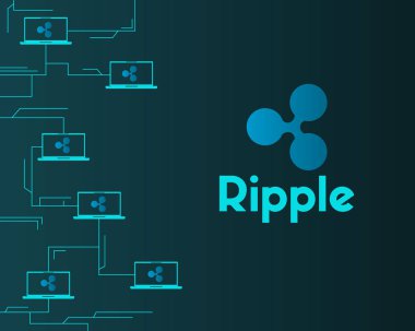 Cryptocurrency stil arka plan ağ dalgalanma