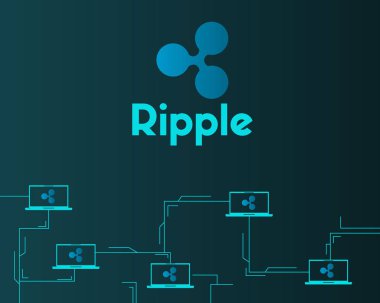 Cryptocurrency stil arka plan ağ dalgalanma