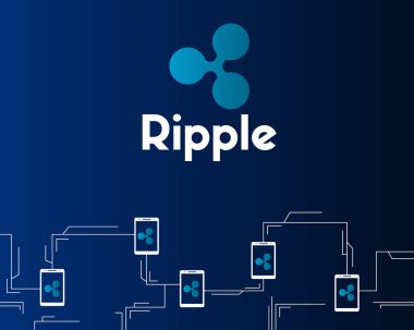 Cryptocurrency bağlı stil arka plan dalgalanma