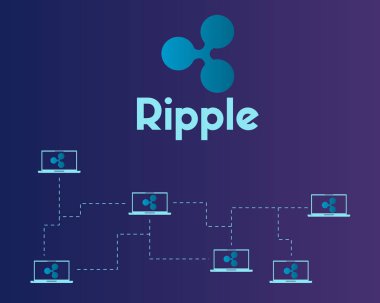 Cryptocurrency teknoloji kavramı stili arka plan dalgalanma