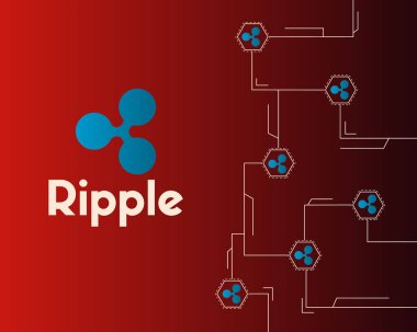 Cryptocurrency devre ağ tarzı arka plan dalgalanma