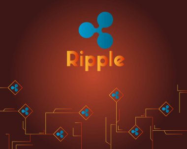 Cryptocurrency devre stili arka plan ağ dalgalanma