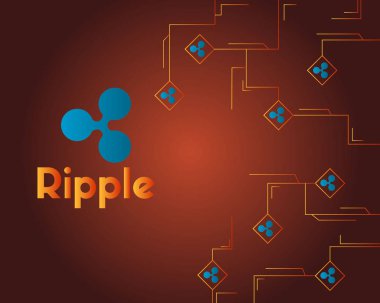 Cryptocurrency devre stili arka plan ağ dalgalanma