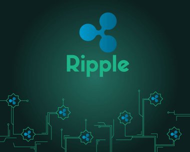 Cryptocurrency dijital ödeme stili arka plan dalgalanma