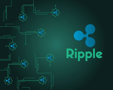 Cryptocurrency dijital ödeme stili arka plan dalgalanma
