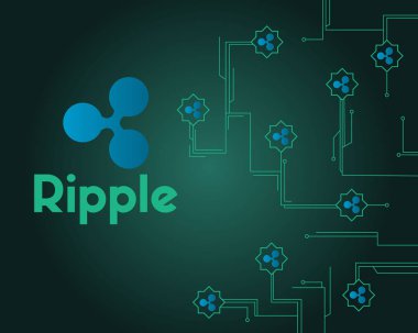 Cryptocurrency dijital ödeme stili arka plan dalgalanma