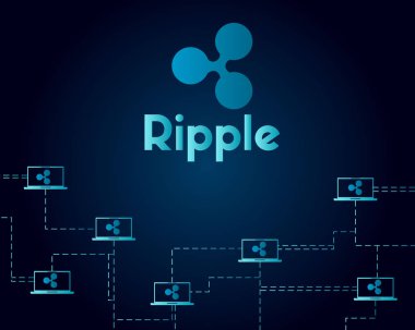 Ağ tarzı arka plan bağlantı cryptocurrency dalgalanma