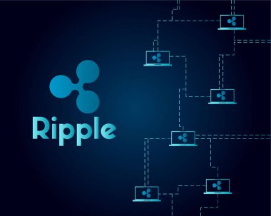 Ağ tarzı arka plan bağlantı cryptocurrency dalgalanma