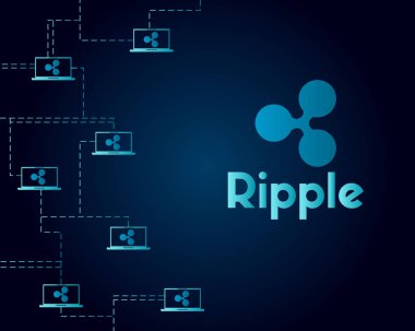 Ağ tarzı arka plan bağlantı cryptocurrency dalgalanma