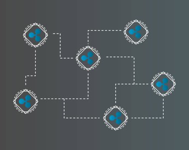 Cryptocurrency basit bir kavram stili arka plan dalgalanma