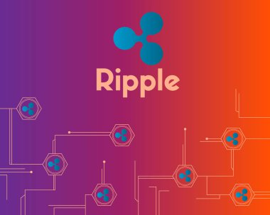 Cryptocurrency devre teknoloji stili arka plan dalgalanma