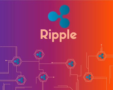 Cryptocurrency devre teknoloji stili arka plan dalgalanma