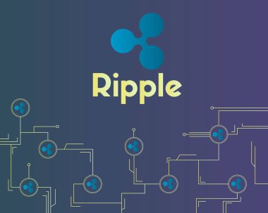 Cryptocurrency blockchain ağ tarzı arka plan dalgalanma