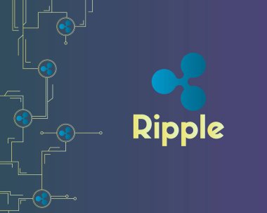 Cryptocurrency blockchain ağ tarzı arka plan dalgalanma