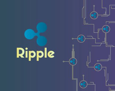 Cryptocurrency blockchain ağ tarzı arka plan dalgalanma