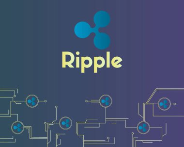 Cryptocurrency blockchain ağ tarzı arka plan dalgalanma