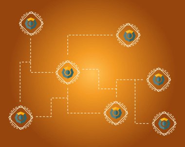 Blockchain komodo sembolü arka plan stili