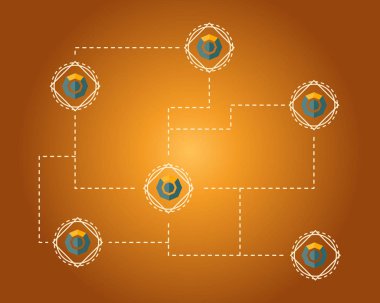 Blockchain komodo sembolü arka plan stili