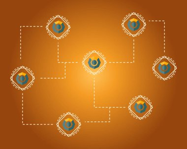 Blockchain komodo sembolü arka plan stili