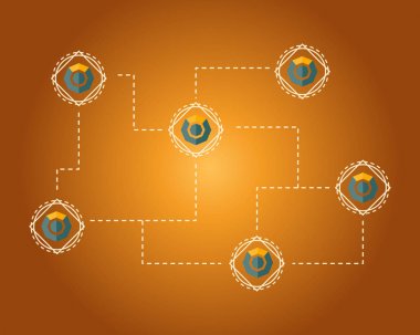 Blockchain komodo sembolü arka plan stili