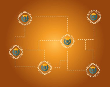 Blockchain komodo sembolü arka plan stili