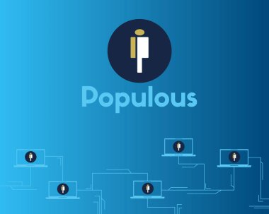 Kalabalık cryptocurrency blockchain ağ arka plan